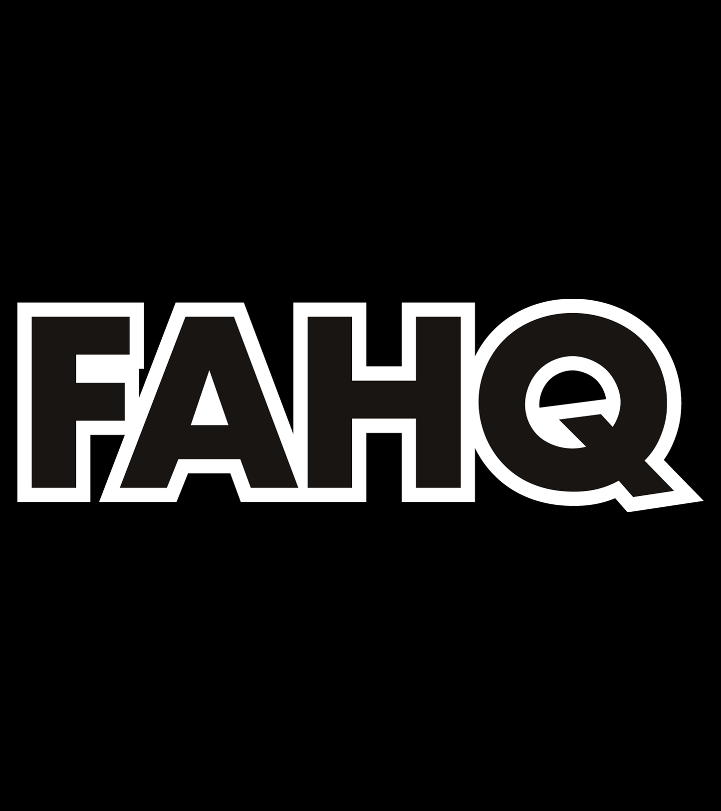 FAHQ Black Logo Sticker