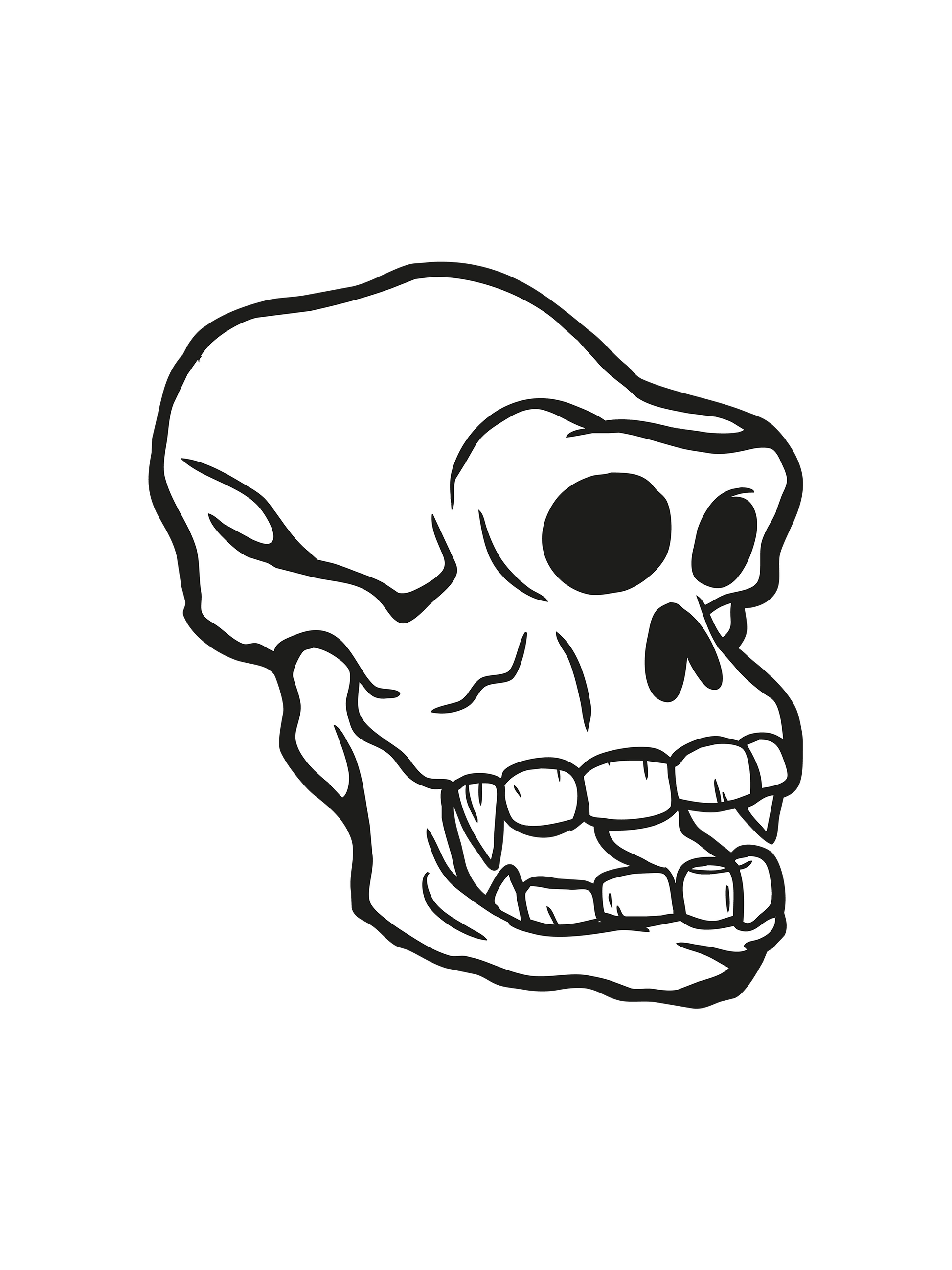Bore Ape Skull Sticker