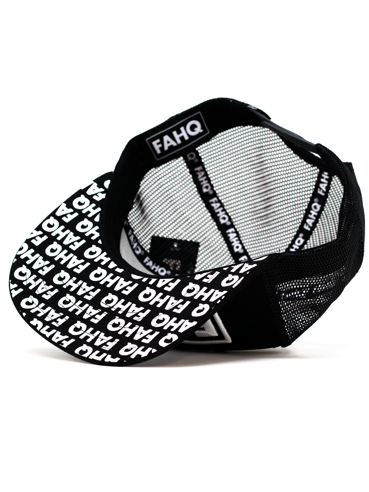 FAHQ Box Logo Trucker Hat Under Brim