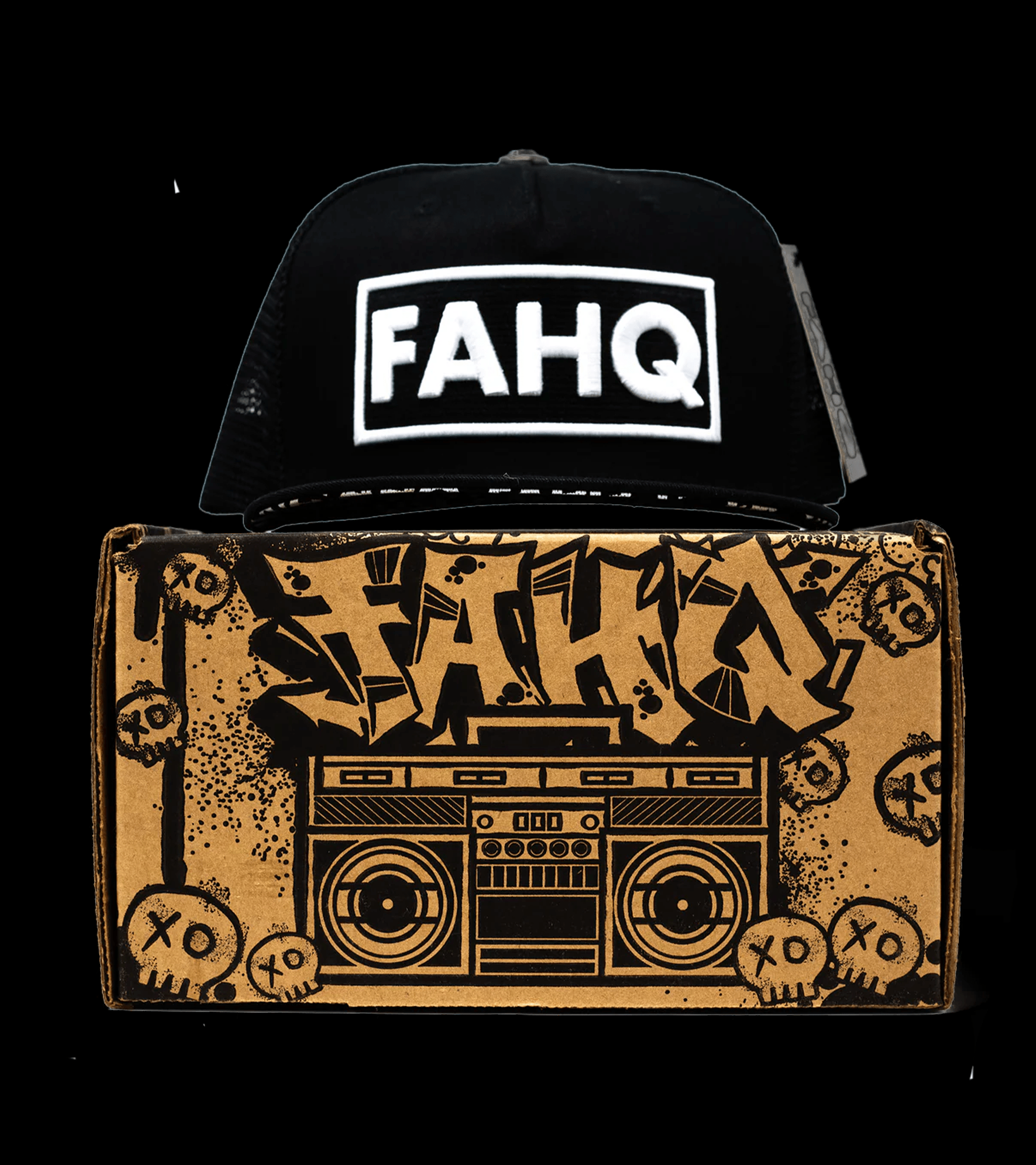 FAHQ Box Logo Trucker Hat