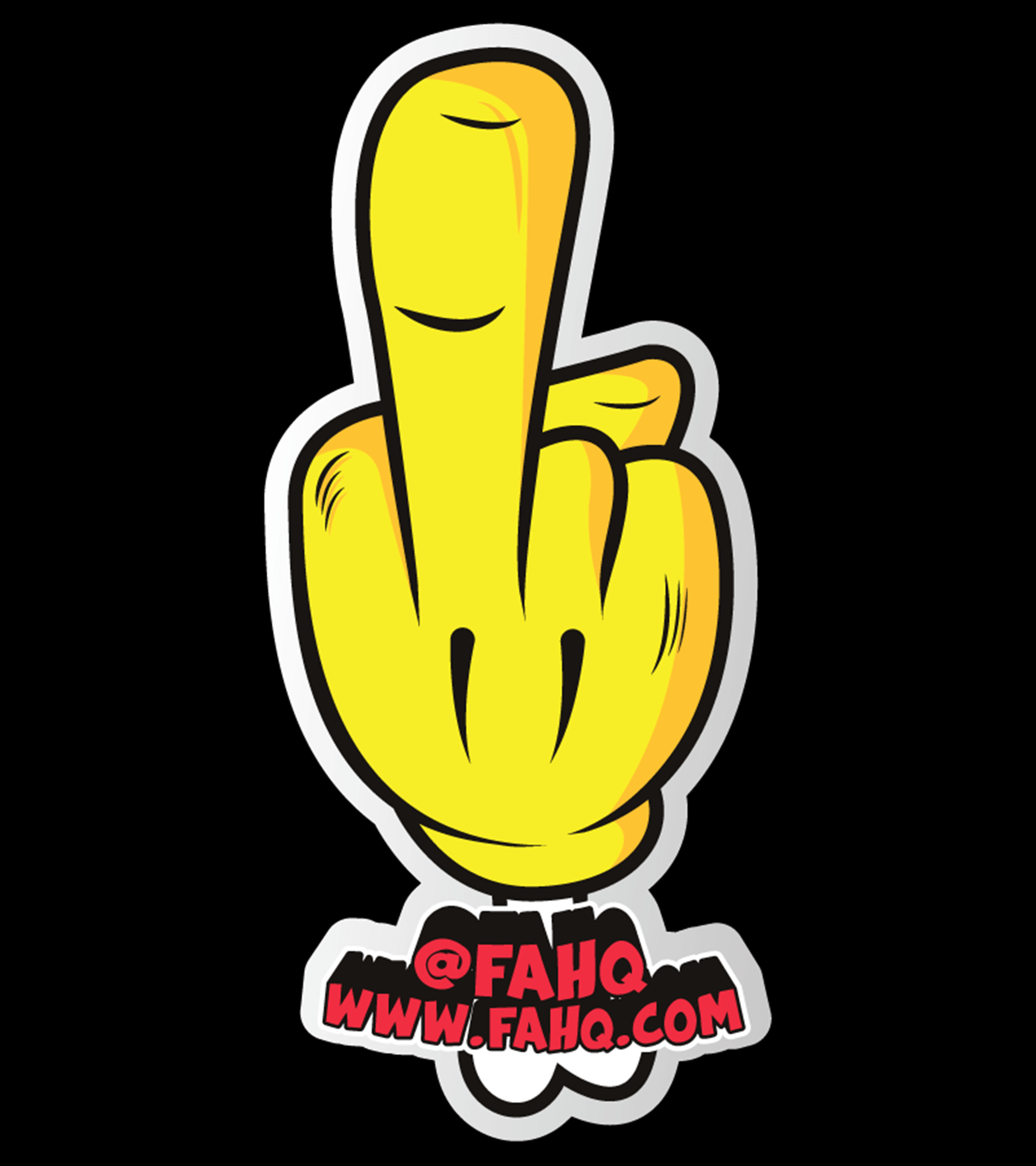 FAHQ Middle Finger Sticker
