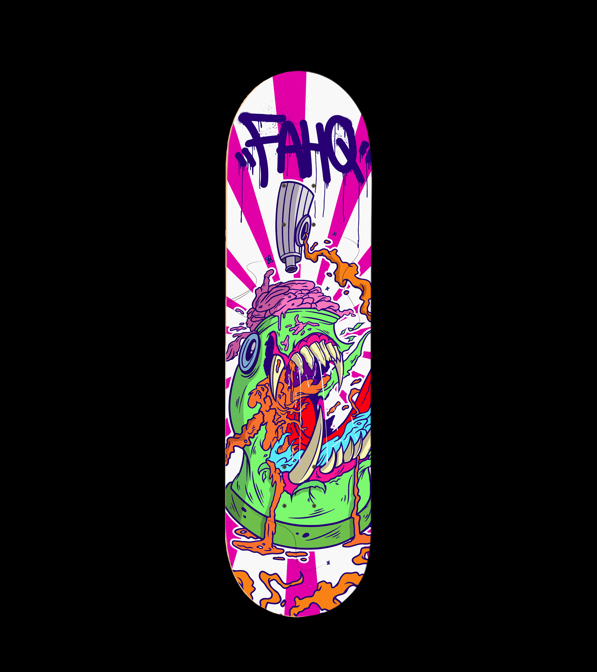 FAHQ Mutant Spray Paint Can Skateboard Deck