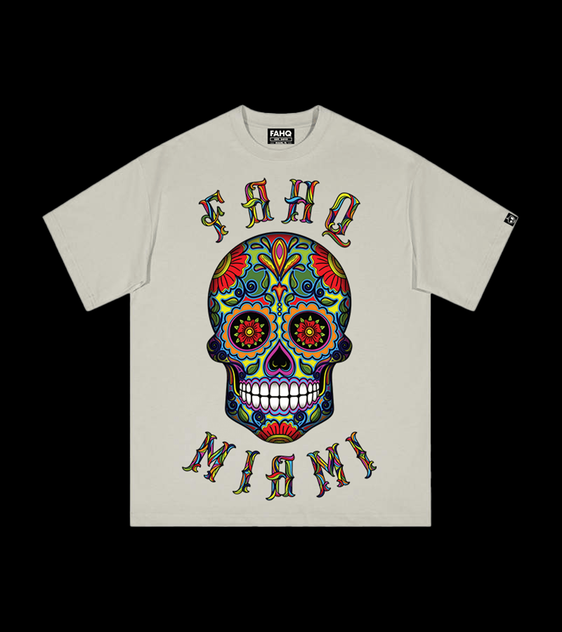 FAHQ® Miami Sugar Skull Heavyweight Tee