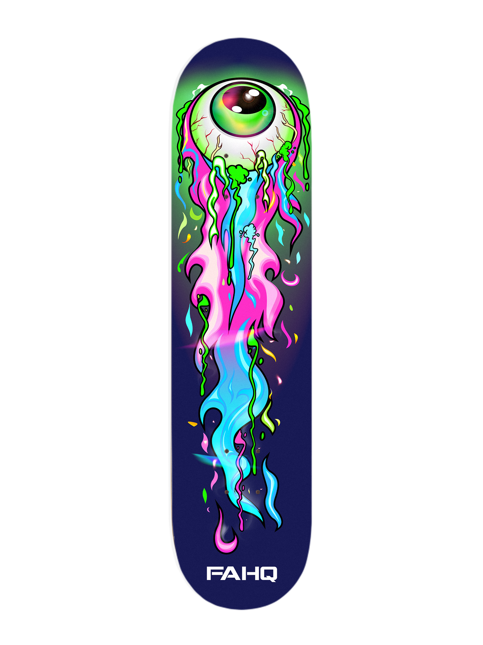 FAHQ Flaming Eyeball Skateboard Deck