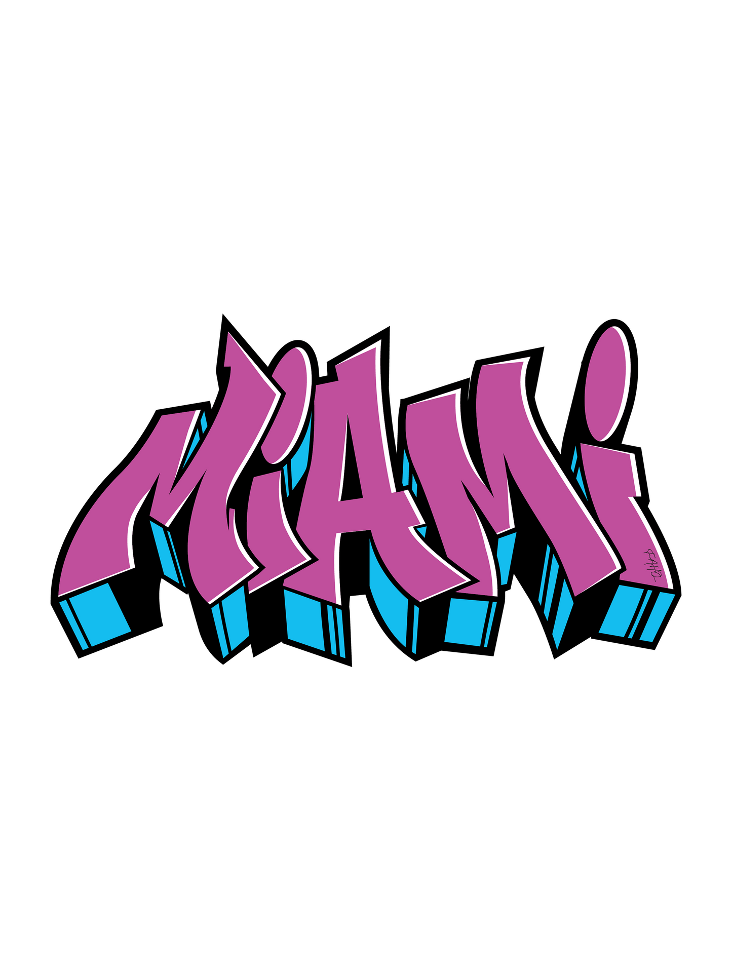 Miami Graffiti Sticker