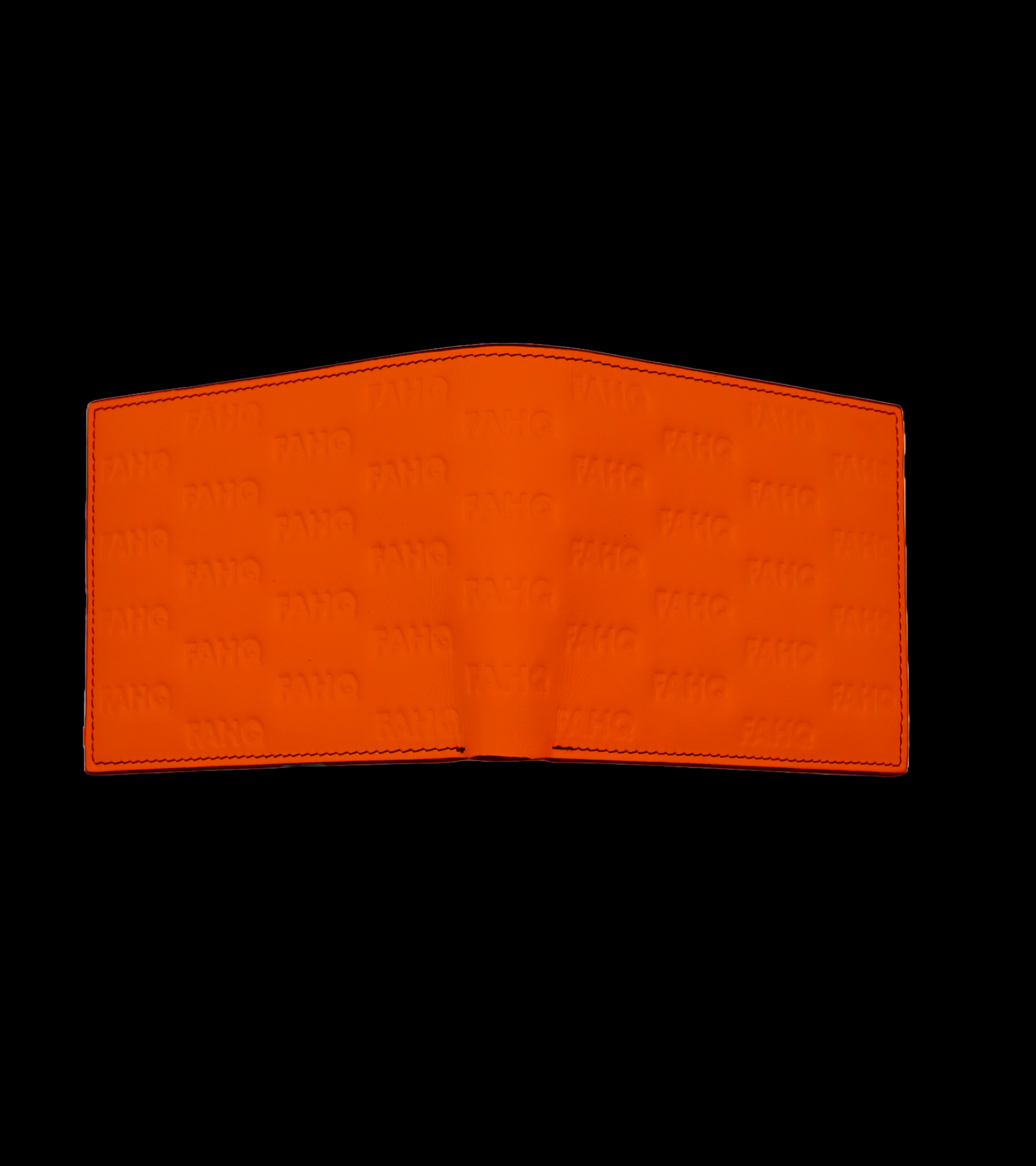 Orange Designer Leather Wallet